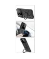 Samsung Galaxy S24 Fe Kılıf Joy Lens Standlı Kapak - Mor