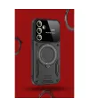 Samsung Galaxy S24 Fe Kılıf Joy Lens Standlı Kapak - Mor