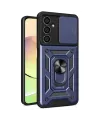 Samsung Galaxy S24 Fe Pars Lens Yüzüklü Silikon - Lacivert