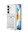 Samsung Galaxy S24 Kılıf Kart Şeffaf Silikon - Şeffaf