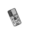 Samsung Galaxy S24 Kılıf Pars Lens Yüzüklü Silikon - Gümüş