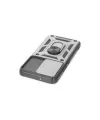 Samsung Galaxy S24 Kılıf Pars Lens Yüzüklü Silikon - Gümüş