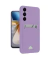 Samsung Galaxy S24 Plus Kelvin Kartvizitli Silikon - Lila