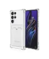 Samsung Galaxy S24 Ultra Kılıf Kart Şeffaf Silikon - Şeffaf