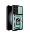 Samsung Galaxy S24 Ultra Kılıf Pars Lens Yüzüklü Silikon - Yeşil