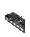 Samsung Galaxy S25 Edge Pars Lens Yüzüklü Silikon - Siyah