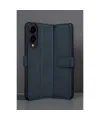 Samsung Galaxy S25 Edge Trend S Plus Kapaklı Kılıf - Lacivert
