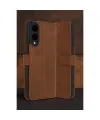 Samsung Galaxy S25 Edge Trend S Plus Kapaklı Kılıf - Taba