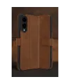 Samsung Galaxy S25 Edge Trend S Plus Kapaklı Kılıf - Taba