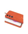 Samsung Galaxy S25 Fe Regal Magsafe Standlı Kapak - Turuncu