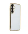 Samsung Galaxy S25 Kılıf Razer Lensli Silikon - Gold