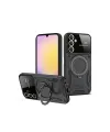 Samsung Galaxy S25 Plus Kılıf Joy Lens Standlı Kapak - Siyah