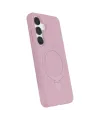 Samsung Galaxy S25 Regal Magsafe Standlı Kapak - Açık Pembe