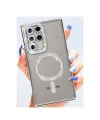 Samsung Galaxy S25 Ultra Kılıf Joke Simli Magneticsafe Kılıf - Derin Mor