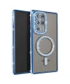 Samsung Galaxy S25 Ultra Kılıf Joke Simli Magneticsafe Kılıf - Mavi