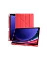 Samsung Galaxy X610 Tab S9 Fe Plus 12.4 Kılıf Kalemlikli Mars Tablet Kılıfı - Kırmızı
