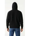 Samuray Ninja Çift Kapüşonlu ZIP Fermuarlı Kanguru Cepli Tam Fermuarlı Hoodie Sweatshirt - Siyah