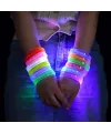 Sarı Led Işıklı Baskı Yapılabilen Pilli Bileklik Bilezik 1,5 cm Genişlik