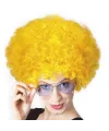 Sarı Renk Kıvırcık Afro Bonus Peruk