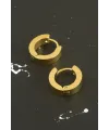 Sarı Renkli Erkek Çelik Küpe 1,5 cm