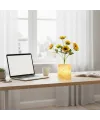 Sarı Saksılı LED Yapay Çiçek