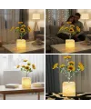 Sarı Saksılı LED Yapay Çiçek