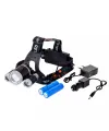 Şarjlı 3 Başlıklı Kafa Lambası Güçlü LED Işık Yüksek Performans WT-256