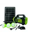 Şarjlı 30 W Solar Şarjlı Ev Aydınlatma Seti Radyo Ve Fan Powebank WS-5683