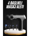 Şarjlı Masaj Tabancası 4 Başlıklı Mini Masaj Tabancası Ve Masaj Aleti