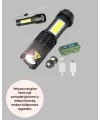 Şarjlı Mini Led El Feneri 2000 Lümen Su Geçirmez