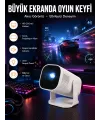 Şarjlı Projeksiyon Oyun Sinema Projektörü 4k Hd Görüntü Kaliteli Yeni Nesil