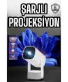 Şarjlı Projeksiyon Oyun Sinema Projektörü 4k Hd Görüntü Kaliteli Yeni Nesil