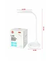 Şarjlı Sarı ve Beyaz Renk Masa Lambası LED Ayarlanabilir Işık Pratik Kullanım WT-005
