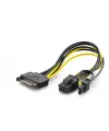 Sata To 6+2 Pin Ekran Kartı Power Kablosu 26 Cm - Siyah HDX5570