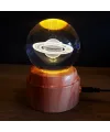 Satürn Tasarımlı Dönen Cam Küre