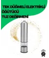 Şeffaf Hazneli Elektrikli Tuz Karabiber Öğütücü Pilli Taşınabilir Mutfak Aleti