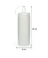 Şeffaf Kapaklı Sızdırmaz Yağlık Sosluk Şişesi Plastik Yağdanlık 400 Ml. Ap-9028
