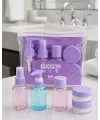 Şeffaf Seyahat Dolum Şişesi Seti 5 Parça Kozmetik Organizer