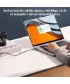 Şeffaf Uçlu iPhone 45w Usb Hızlı ve Dayanıklı Şarj ve Data Işıklı Örgü Kablo 1 Metre
