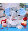 Seni Seviyorum Tişörtlü Peluş Fil