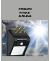 Sensörlü 20 Led Solar Duvar Lambası 3 Metre Algılama Mesafesi