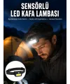 Sensörlü Kamp Lambası Ayarlanabilir Kafa Lambası Kafa Bantlı Yeni Nesil