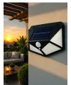 Sensörlü Solar Bahçe Lambası Geniş Açılı Led Aydınlatmalı Balkon Garaj Ve Bahçe Işığı