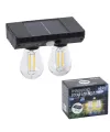 Sensörlü Solar İkili LED Ampul Lamba - Çift Başlıklı - Güneş Enerjili Aydınlatma