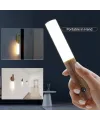 Sensörlü Usb Şarjlı Mıknatıslı Taşınabilir Duvar Aplik Masa Lambası Ahşap Görünümlü Gün Işığı