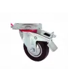 Servis Tekeri - Tablalı Frenli Siyah Döner - Çap 125 Mm