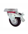 Servis Tekeri - Tablalı Frenli Siyah Döner - Çap 80 mm