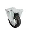 Servis Tekeri - Tablalı Siyah Sabit - Çap 150 Mm