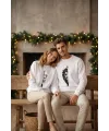 Sevgililer Günü Baskılı Oversize Bisiklet Yaka Sweatshirt - Beyaz