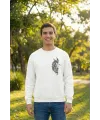 Sevgililer Günü Baskılı Oversize Bisiklet Yaka Sweatshirt - Beyaz